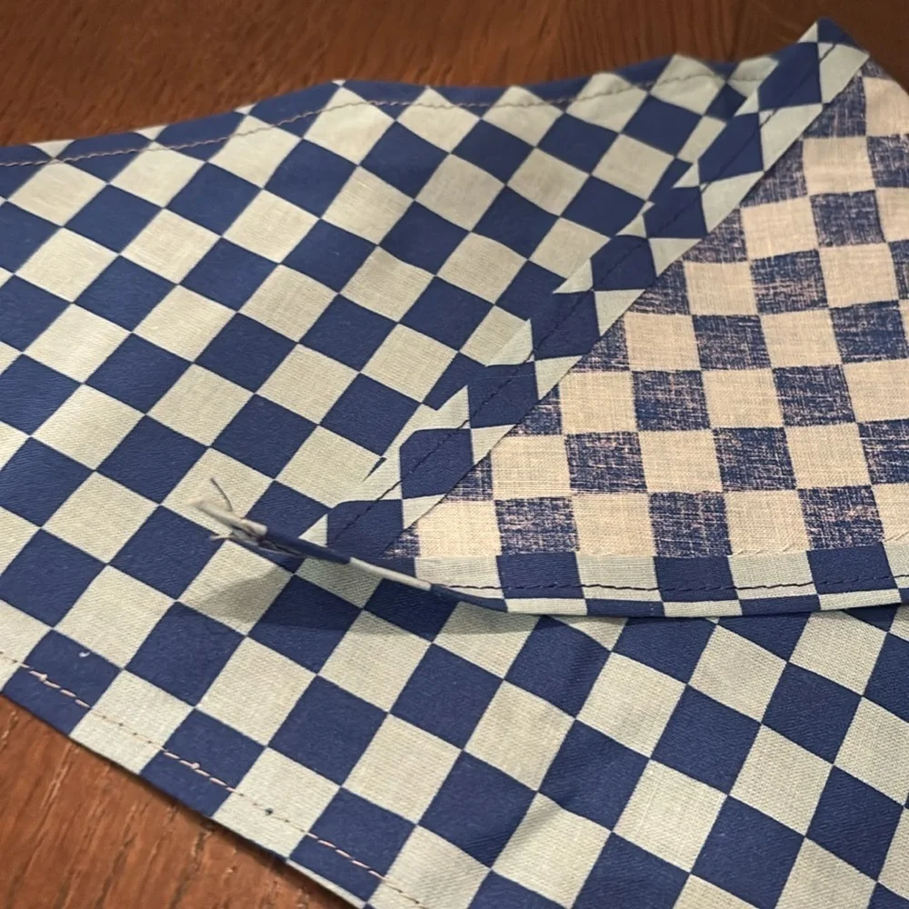 Hand crafted Dog bandana Plaid and Patterned